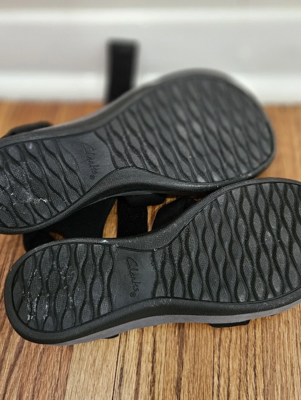 Clarks Cloud Steppers Womens Sandals 8 Textile Washable Beach Comfy Walking